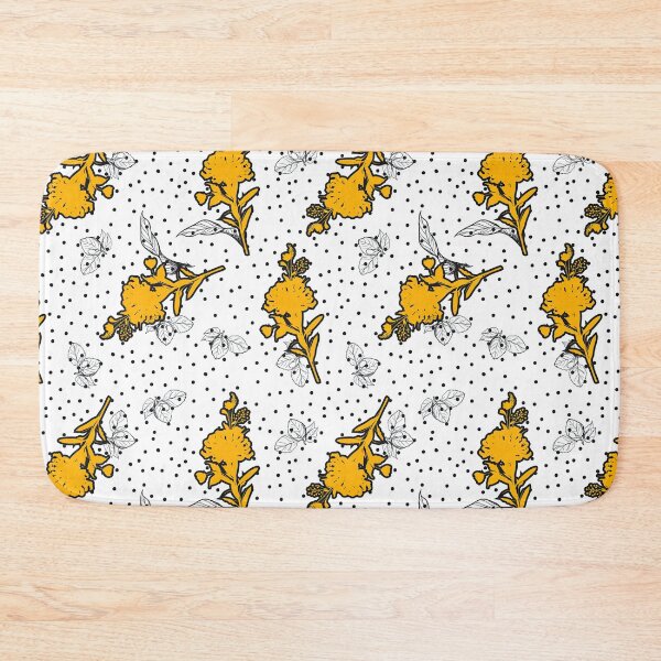Item preview, Black and White Polka dot With Silhouette Flower, Black and White Polka dot Pattern, Black and White Polka dot Design, Polka Dot designed and sold by graphic-genie.