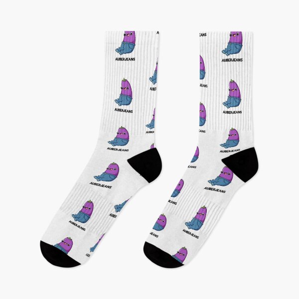 Item preview, Auberjeans Aubergine Funny Veggie Puns  designed and sold by punnybone.