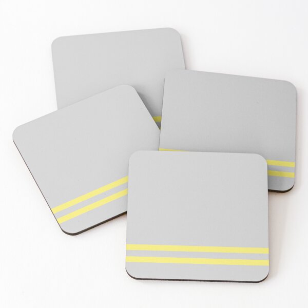 Item preview, Gray with Two Yellow Stripes designed and sold by Whoopsidoodle.
