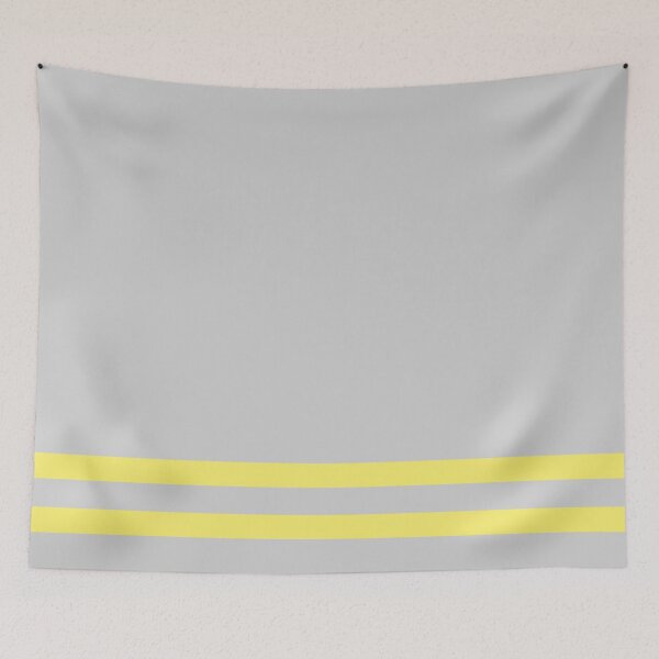 Item preview, Gray with Two Yellow Stripes designed and sold by Whoopsidoodle.