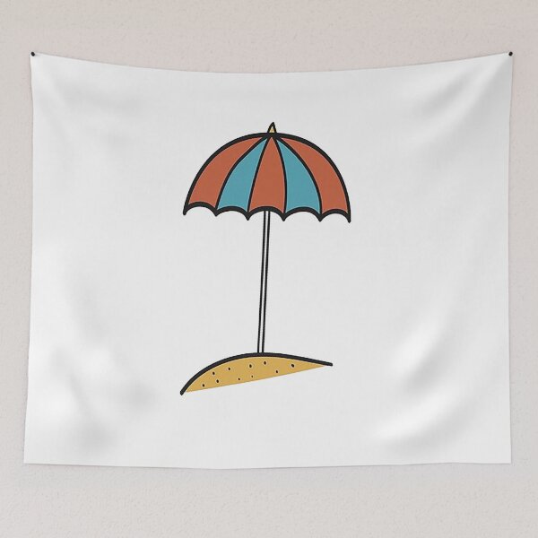 Item preview, Beach Umbrella, desert island, ocean,  designed and sold by Nostrathomas66.