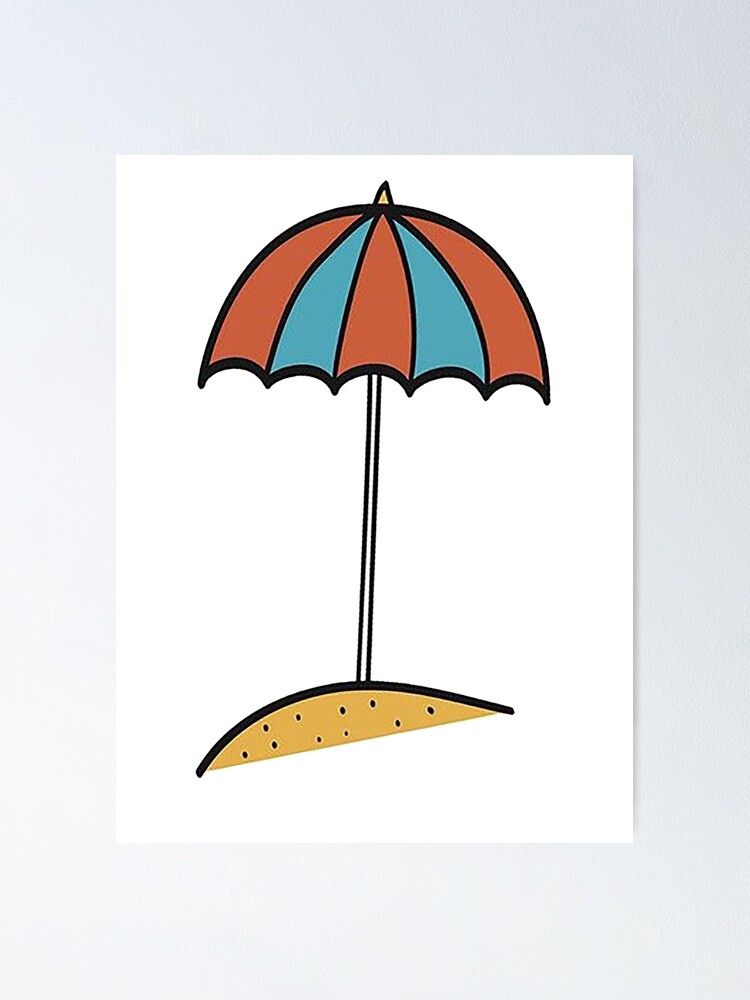 Hand Drawn beach umbrella illustration in doodle style 20006088 PNG