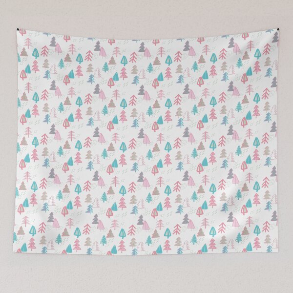 Item preview, Boho Christmas Trees Pastel designed and sold by Redhillcreative.