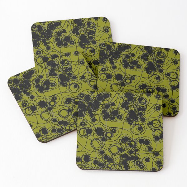 Item preview, Spiral chaotic design - black and olive designed and sold by rahilvalani.