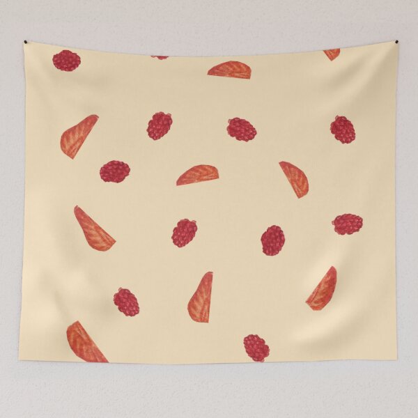 Item preview, Strawberry and Raspberry salad watercolour pattern designed and sold by tifft.