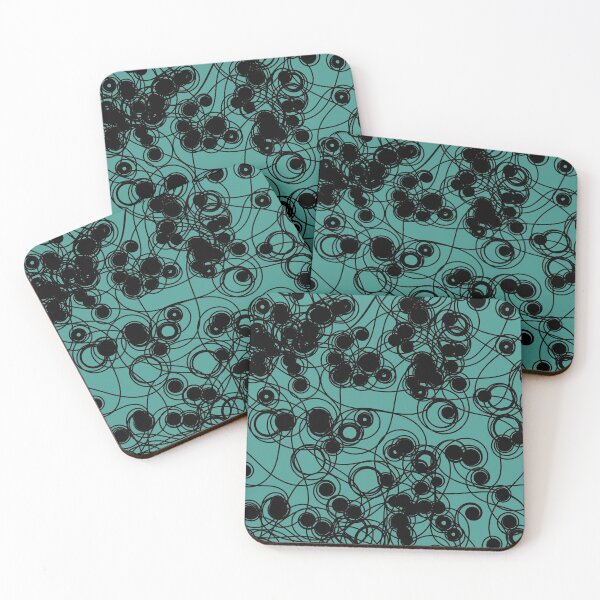 Item preview, Spiral chaotic design - black and teal designed and sold by rahilvalani.