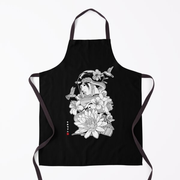 Item preview, Snake and Flowers with Geisha designed and sold by MinLagares01.