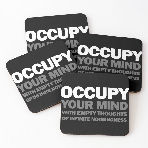 Item preview, occupy your mind with empty thoughts of infinite nothingness (version 2) designed and sold by titus toledo.