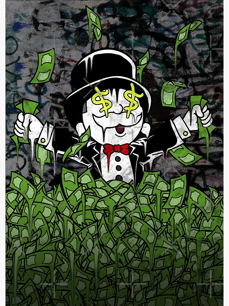 Alec Monopoly Rich Money Man Art Canvas Painting on The Wall Art