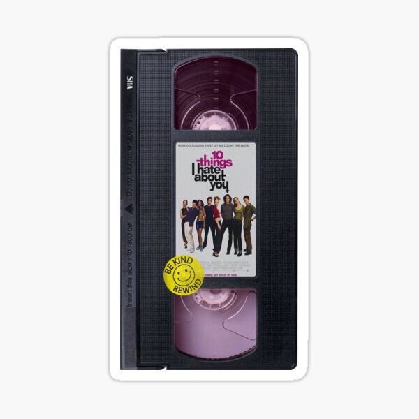 10 Things I Hate About You VHS Sticker