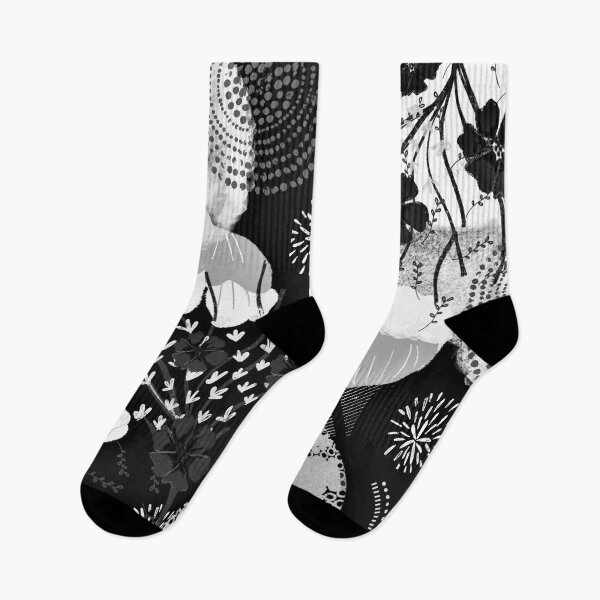 Item preview, Black and White Floral Collage designed and sold by Minxylynx4.