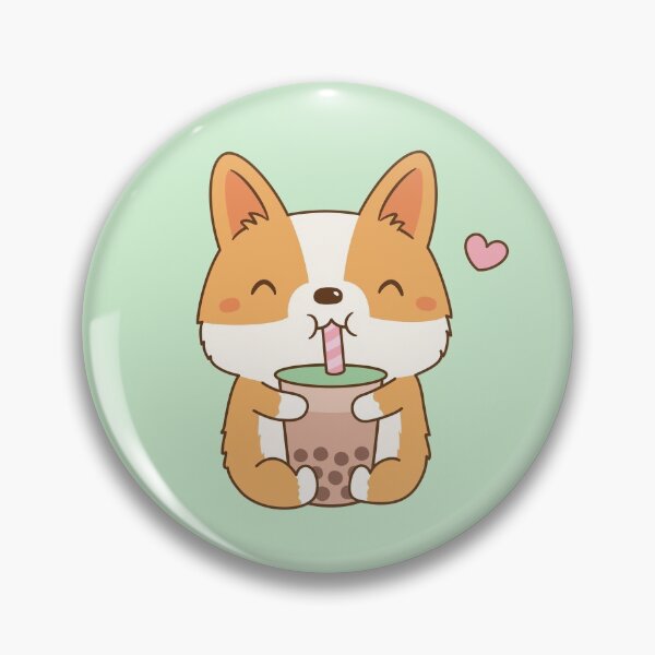 Item preview, Cute Corgi Loves Bubble Tea designed and sold by rustydoodle.