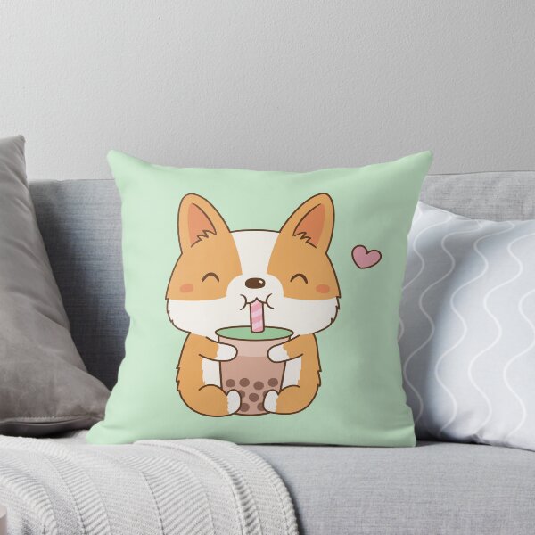 Item preview, Cute Corgi Loves Bubble Tea designed and sold by rustydoodle.