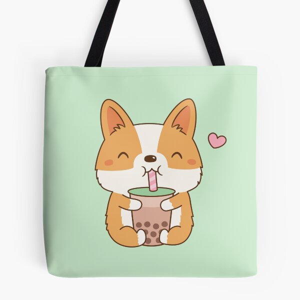 Item preview, Cute Corgi Loves Bubble Tea designed and sold by rustydoodle.