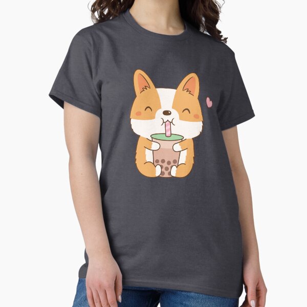 Item preview, Cute Corgi Loves Bubble Tea designed and sold by rustydoodle.