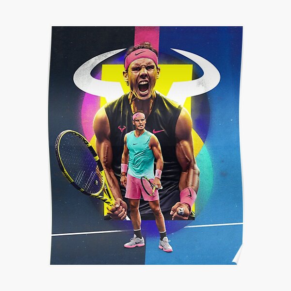 Papier peint Rafael Nadal Art Poster