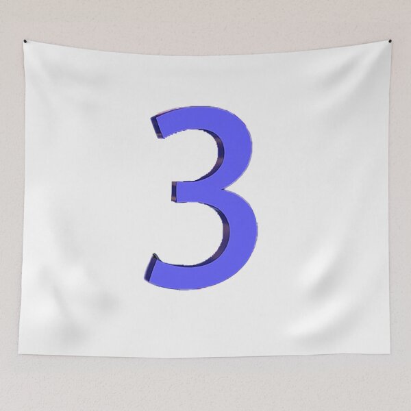 Item preview, 3, three, trio, number 3, blue 3 designed and sold by Nostrathomas66.