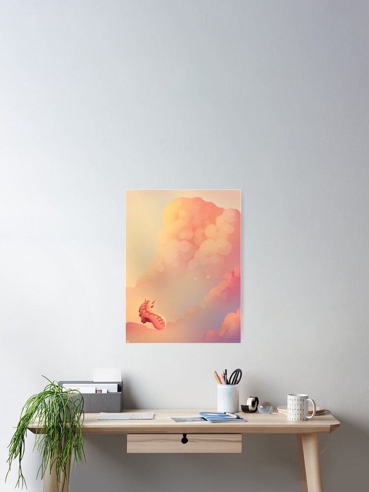 Thumbnail 2 of 3, Poster, Sunset in the Sky designed and sold by henleash.