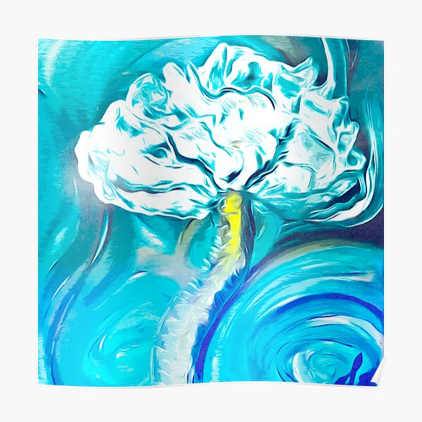  Blue Dandelion Poster