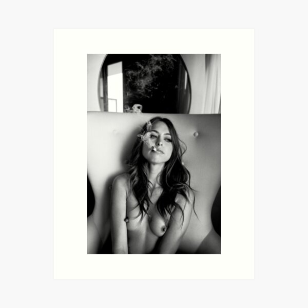 Riley Smoking Art Print