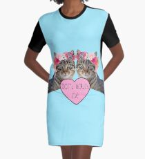 Cats Graphic T-Shirt Dress