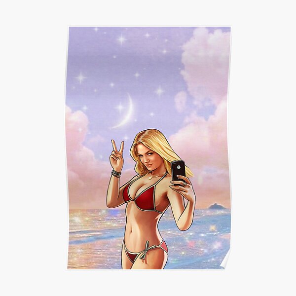 GTA 5 BIKINI FILLE Poster