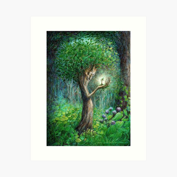The Ent and the Seedling Prints Art Print
