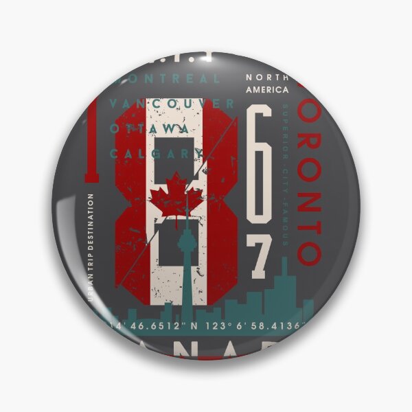 Item preview, Toronto with Abstract Canada Flag Graphic Typography Illustration Print T-shirt designed and sold by Peekonet.