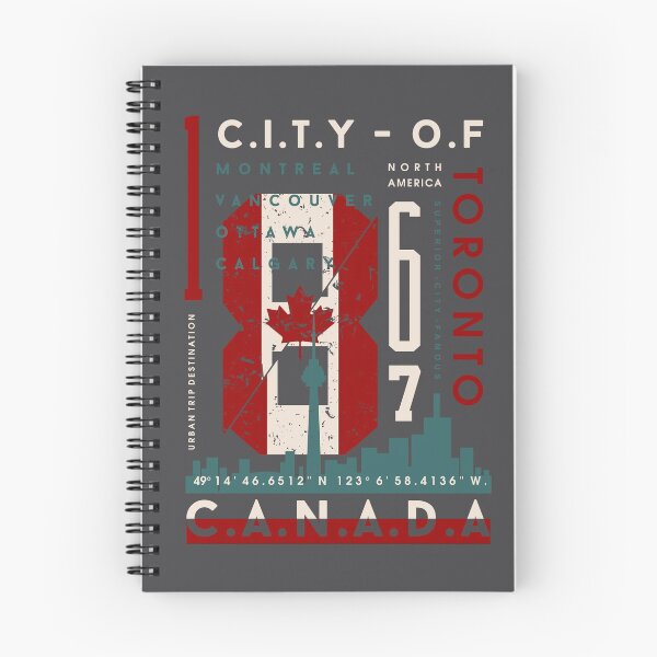 Item preview, Toronto with Abstract Canada Flag Graphic Typography Illustration Print T-shirt designed and sold by Peekonet.