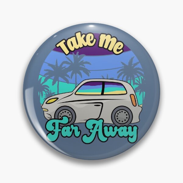 Item preview, Take Me Far Away - White Compact Car and Palm Trees designed and sold by Chubuter.
