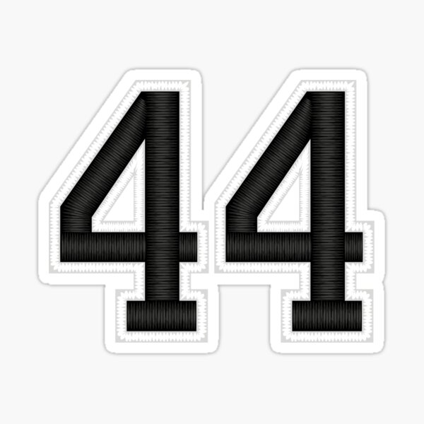 Number 44 White Black Stickers, Magnet