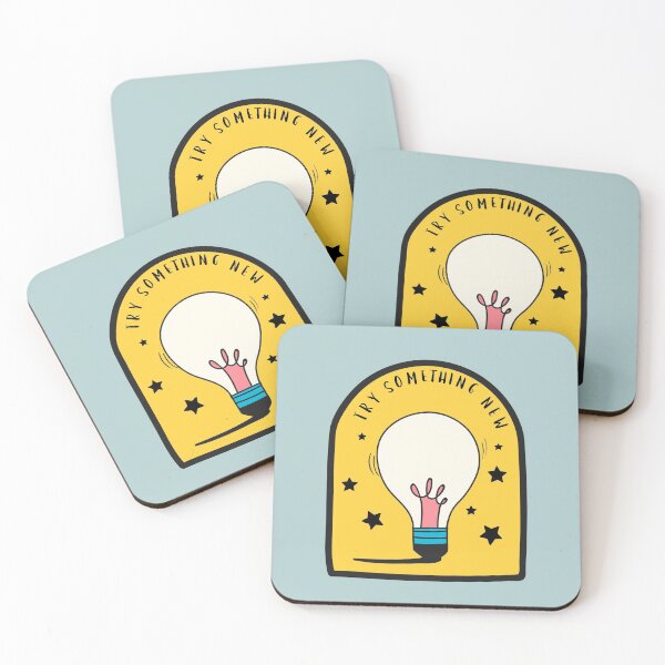 Item preview, Try Something New Quote Illustration designed and sold by Peekonet.