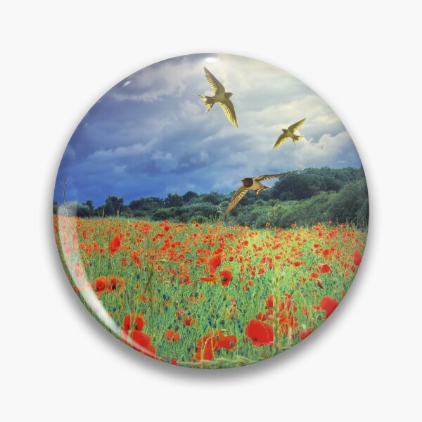 Item preview, Swallows and Poppies designed and sold by Alisonchambers2.