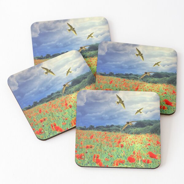 Item preview, Swallows and Poppies designed and sold by Alisonchambers2.