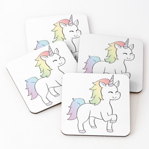 Item preview, Unicorn Chibi Cartoon Illustration - Rainbow: Classic Style designed and sold by HJacka.