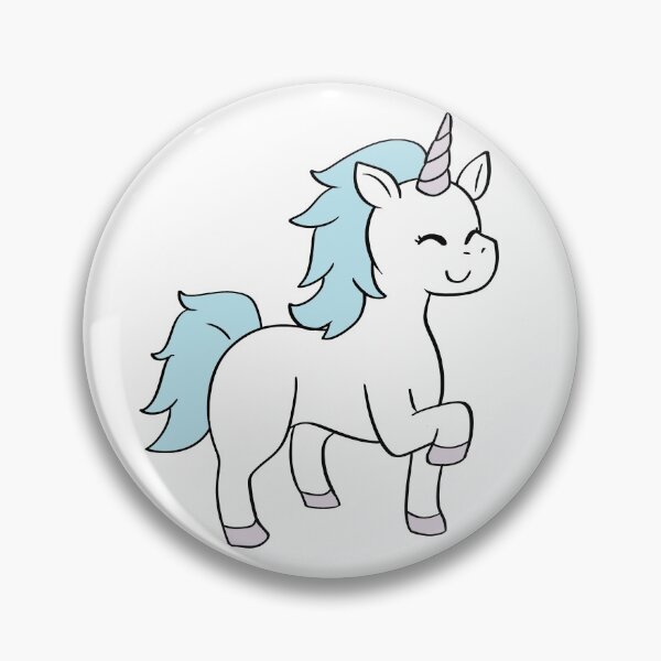 Item preview, Unicorn Chibi Cartoon Illustration - Blue: Classic Style designed and sold by HJacka.