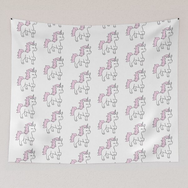 Item preview, Unicorn Chibi Cartoon Illustration - Pink: Classic Style designed and sold by HJacka.
