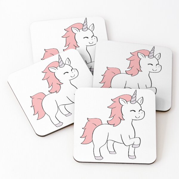 Item preview, Unicorn Chibi Cartoon Illustration - Red: Classic Style designed and sold by HJacka.