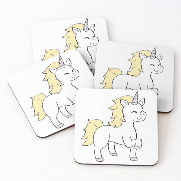 Item preview, Unicorn Chibi Cartoon Illustration - Yellow: Classic Style designed and sold by HJacka.
