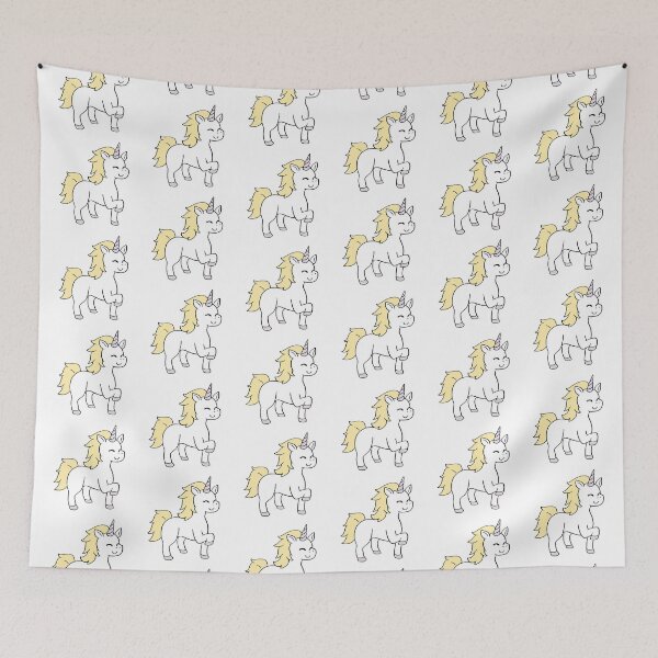 Item preview, Unicorn Chibi Cartoon Illustration - Yellow: Classic Style designed and sold by HJacka.