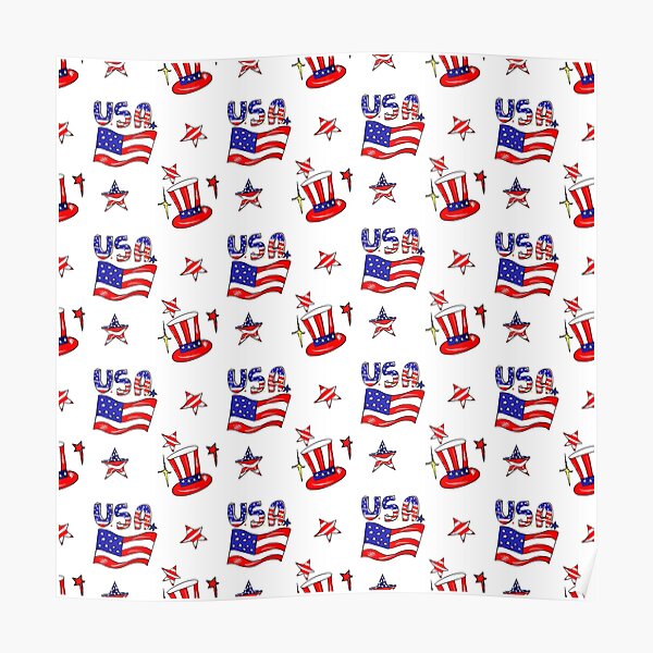 Independence Day pattern Poster