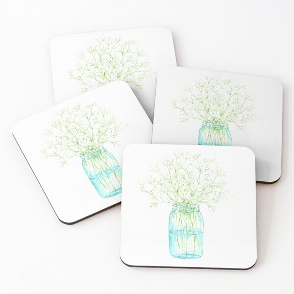 Item preview, Baby's breathe in glass mason jar designed and sold by Ivy & Foxglove Designs.