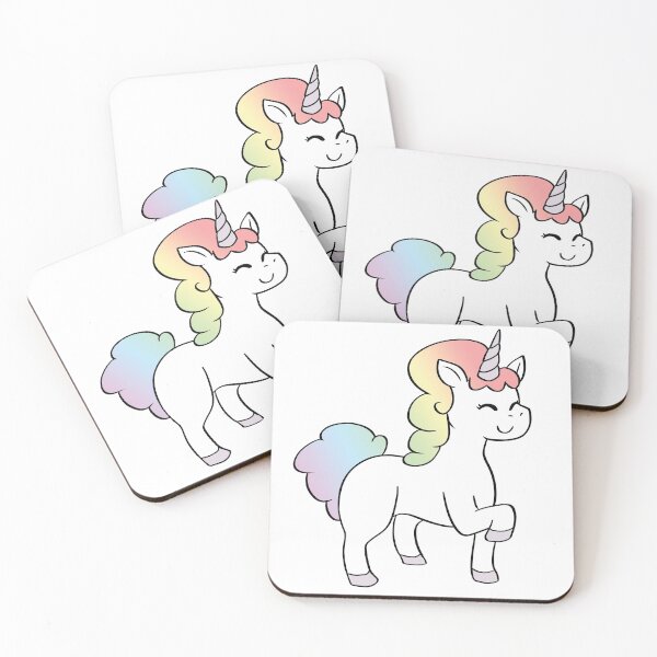 Item preview, Unicorn Chibi Cartoon Illustration - Rainbow: Puffy Style designed and sold by HJacka.