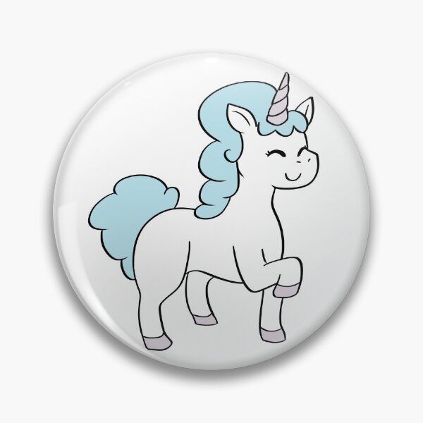 Item preview, Unicorn Chibi Cartoon Illustration - Blue: Puffy Style designed and sold by HJacka.