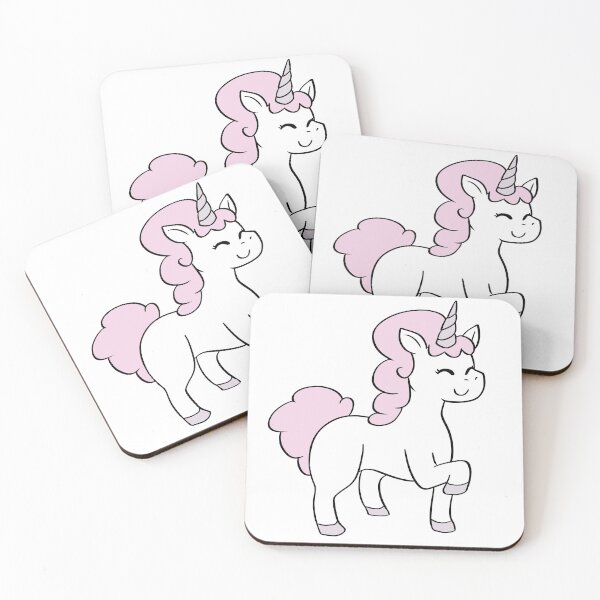 Item preview, Unicorn Chibi Cartoon Illustration - Pink: Puffy Style designed and sold by HJacka.