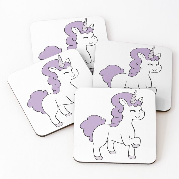 Item preview, Unicorn Chibi Cartoon Illustration - Purple: Puffy Style designed and sold by HJacka.