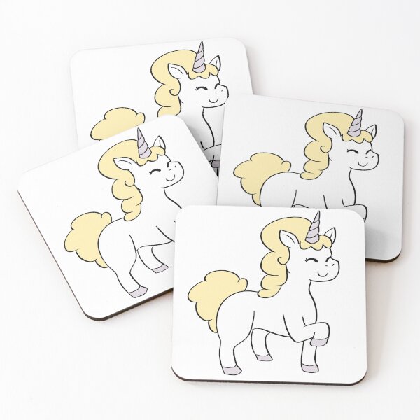 Item preview, Unicorn Chibi Cartoon Illustration - Yellow: Puffy Style designed and sold by HJacka.