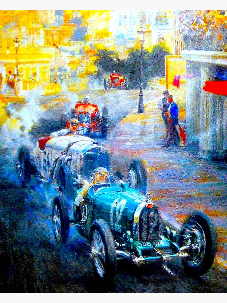 ““MONACO GRAND PRIX” Vintage (1929) Painting Poster Prints” Framed Art