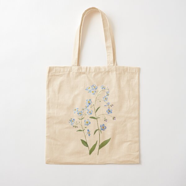 MINIMALISTIC FLOWER EMBROIDERED TOTE BAG