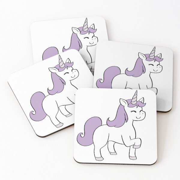 Item preview, Unicorn Chibi Cartoon Illustration - Purple: Smooth Style designed and sold by HJacka.
